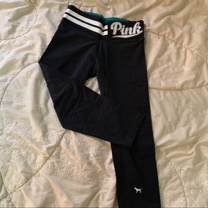 PINK cotton ankle leggings (XS)